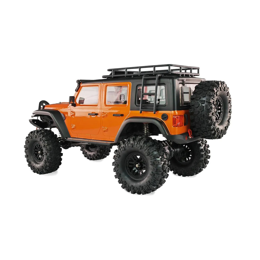 Amewi AMXRock Crosstrail Crawler 4WD Orange-metallic 22656 im Maßstab 1:10 Crawler ARTR – Seitenansicht
