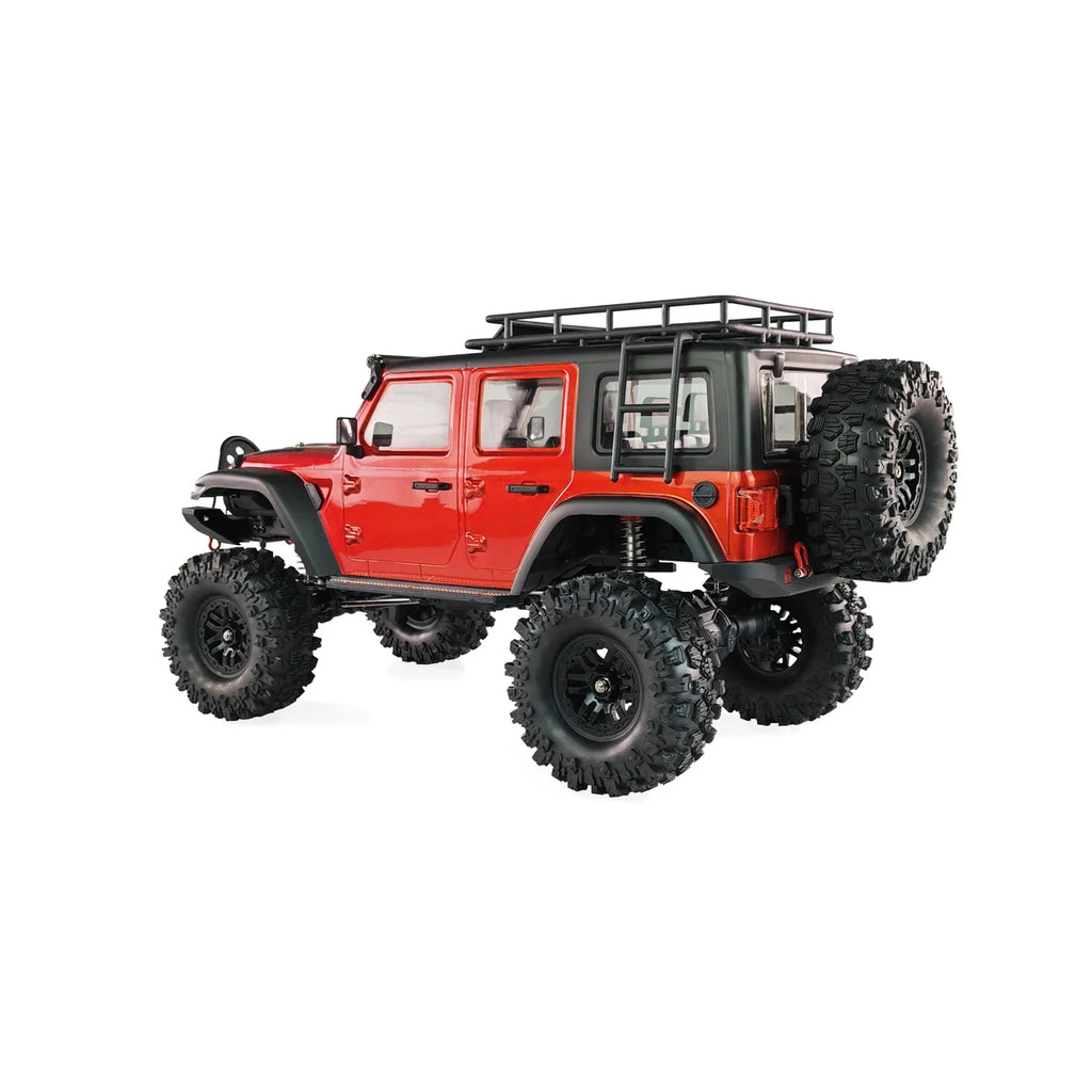 Amewi AMXRock Crosstrail Crawler 4WD Rot-metallic 22652 im Maßstab 1:10 Crawler ARTR – Seitenansicht
