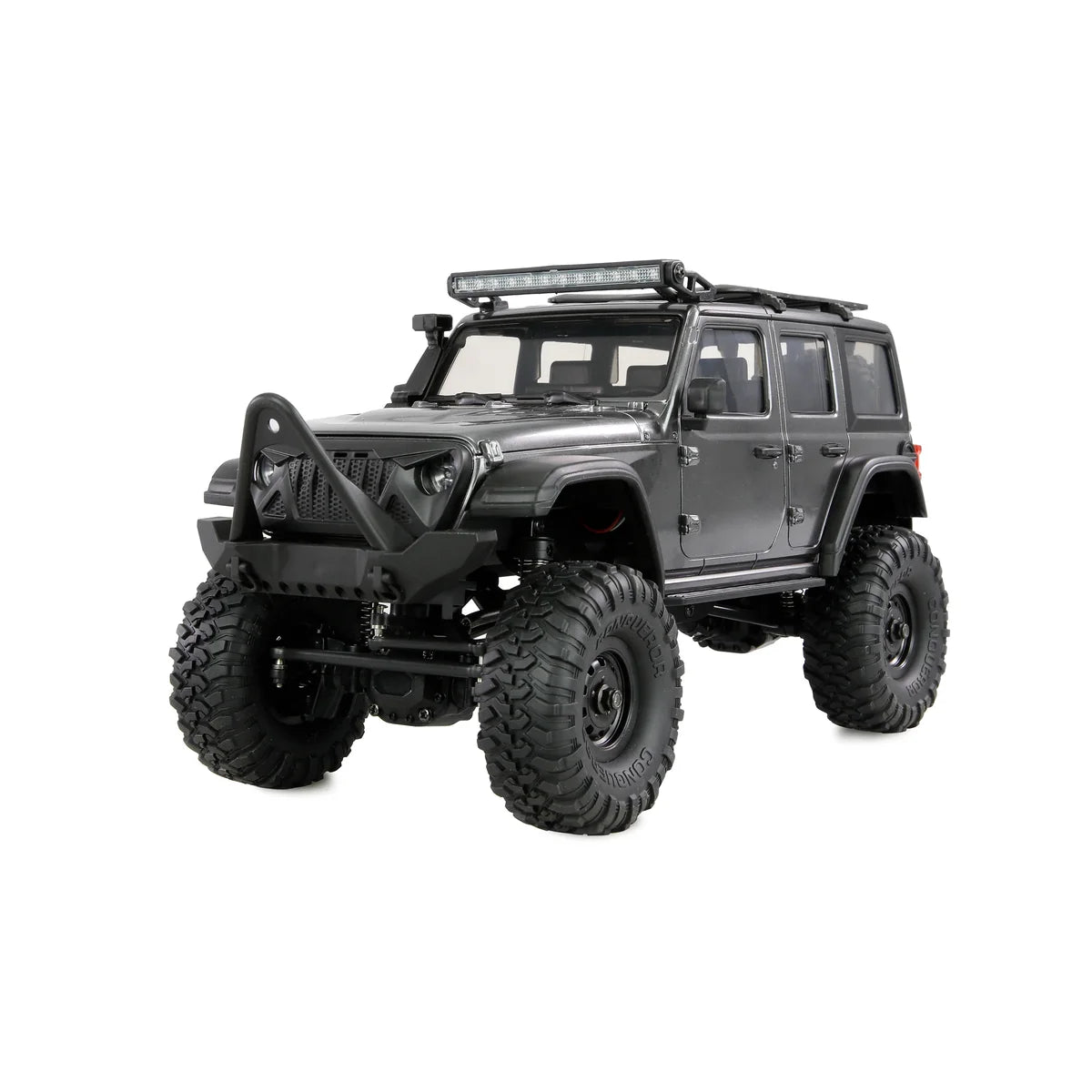 Amewi AMXRock Mini-Crosstrail Scale Crawler 4WD Grau 22723 im Maßstab 1:16 Crawler RTR – Frontansicht
