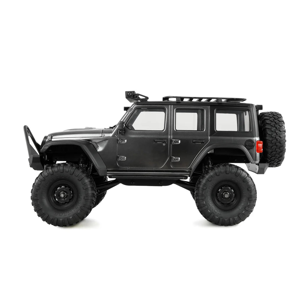 Amewi AMXRock Mini-Crosstrail Scale Crawler 4WD Grau 22723 im Maßstab 1:16 Crawler RTR – Seitenansicht