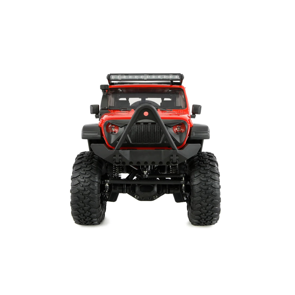 Amewi AMXRock Mini-Crosstrail Scale Crawler 4WD Rot 22721 im Maßstab 1:16 Crawler RTR – Frontansicht