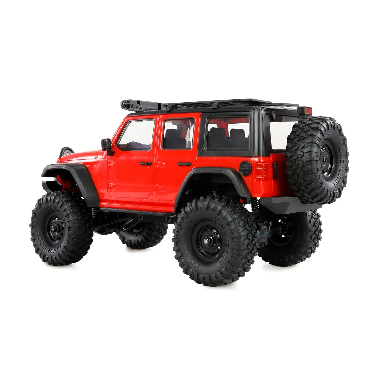 Amewi AMXRock Mini-Crosstrail Scale Crawler 4WD Rot 22721 im Maßstab 1:16 Crawler RTR – Seitenansicht