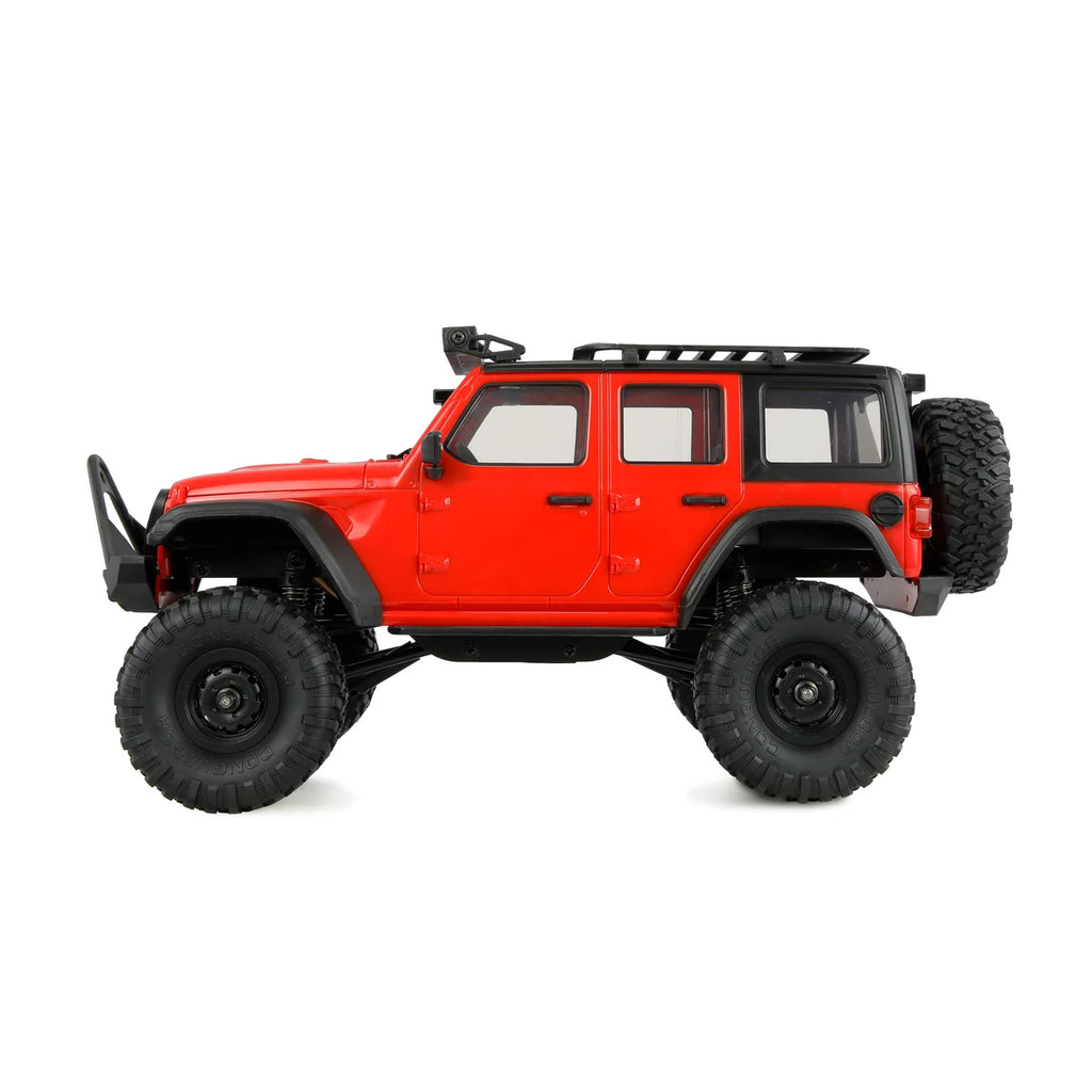 Amewi AMXRock Mini-Crosstrail Scale Crawler 4WD Rot 22721 im Maßstab 1:16 Crawler RTR – Seitenansicht