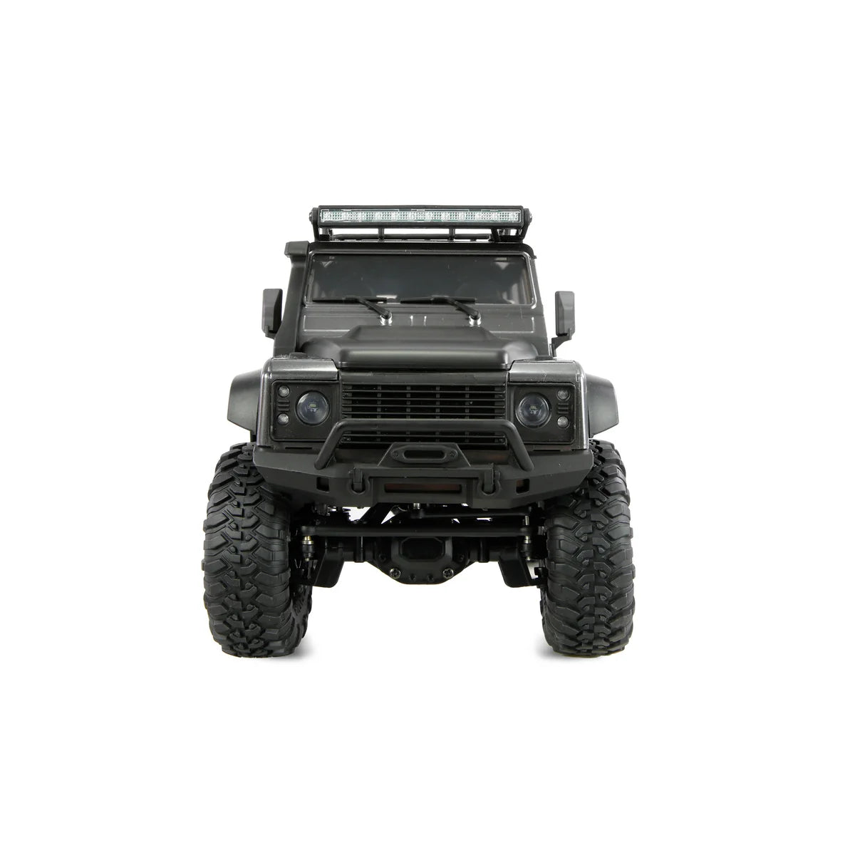 Amewi AMXRock Mini-D90 Scale Crawler 4WD Grau 22726 im Maßstab 1:16 Crawler RTR – Frontansicht