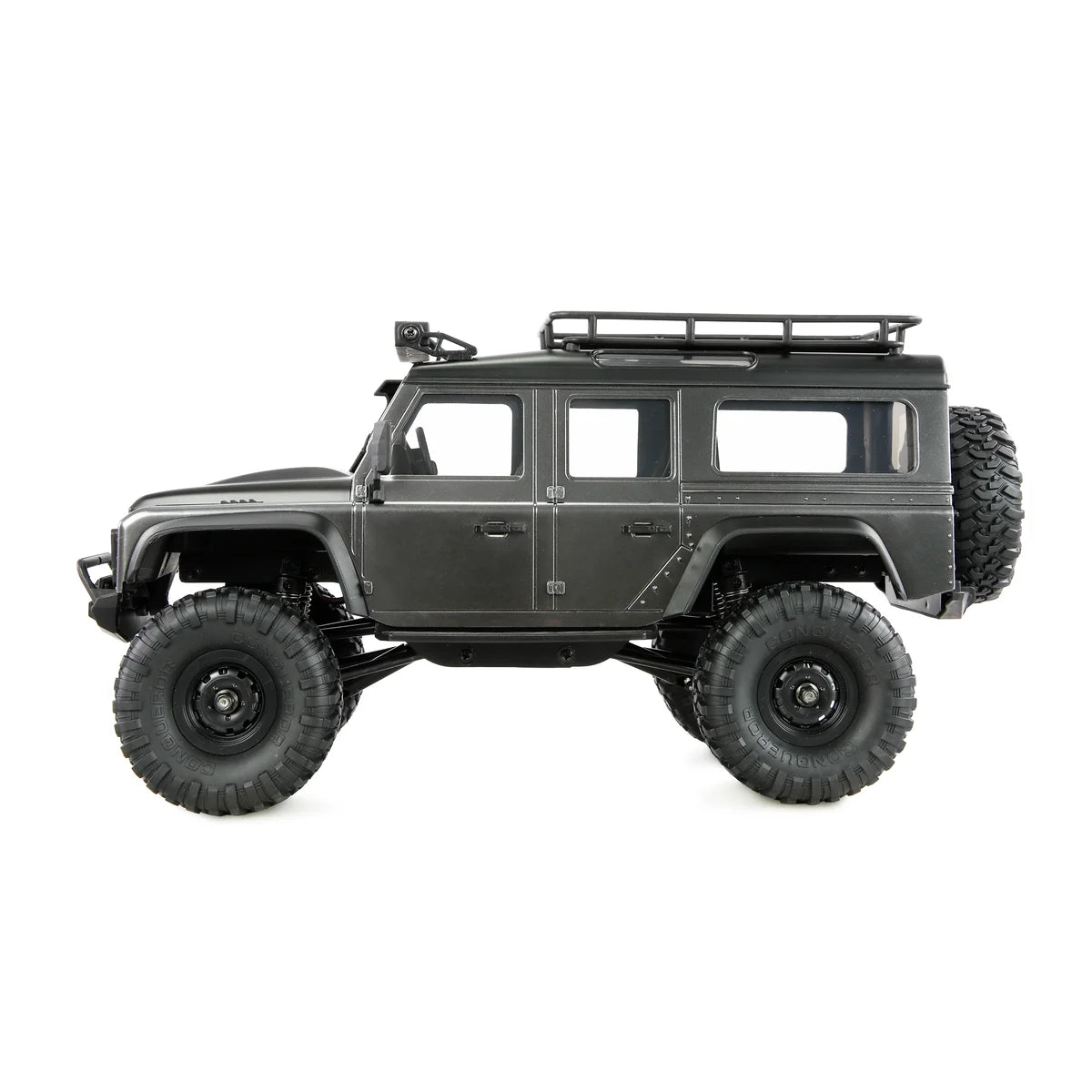 Amewi AMXRock Mini-D90 Scale Crawler 4WD Grau 22726 im Maßstab 1:16 Crawler RTR – Seitenansicht