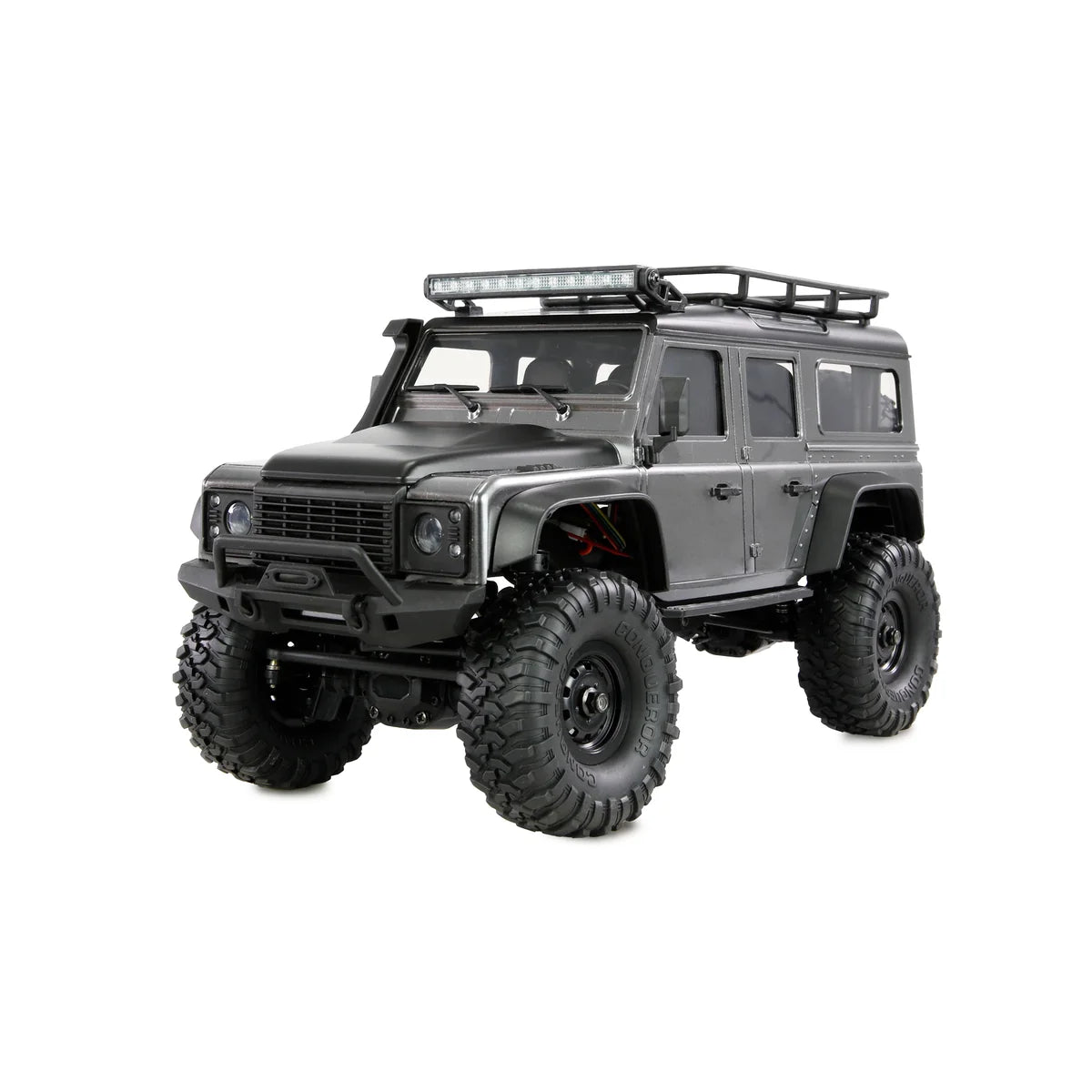Amewi AMXRock Mini-D90 Scale Crawler 4WD Grau 22726 im Maßstab 1:16 Crawler RTR – Seitenansicht