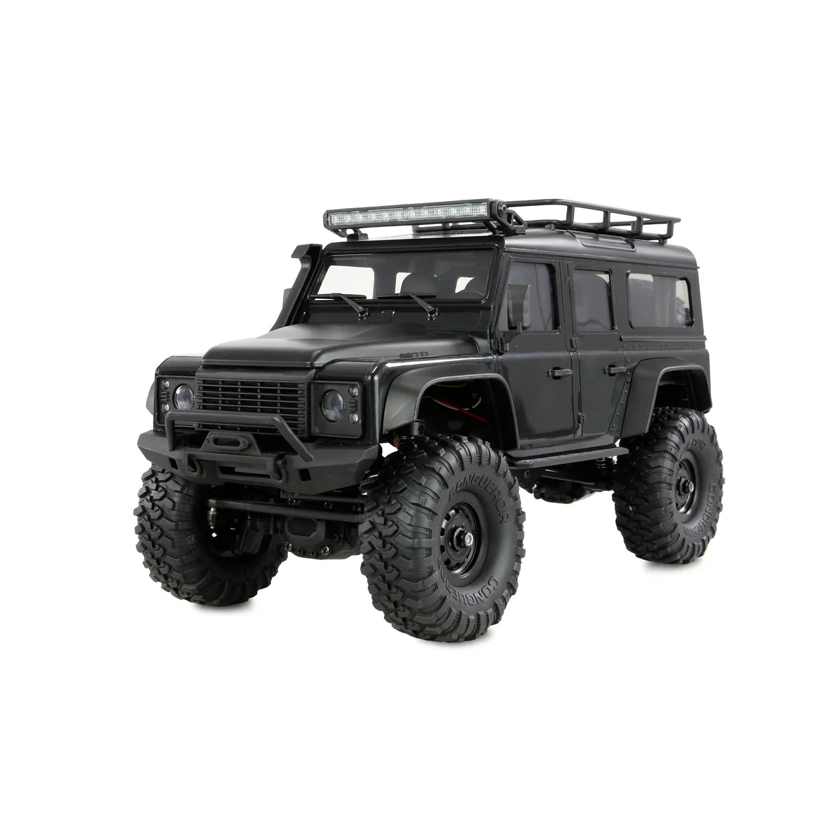 Amewi AMXRock Mini-D90 Scale Crawler 4WD Schwarz 22725 im Maßstab 1:16 Crawler RTR – Seitenansicht