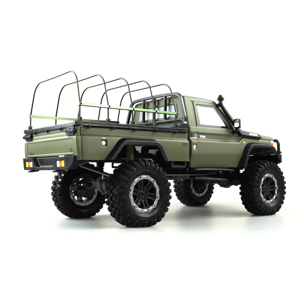 Amewi AMXRock RCX10BS Scale Crawler Pick-up mattgrün 22460 im Maßstab 1:10 Crawler RTR – Seitenansicht