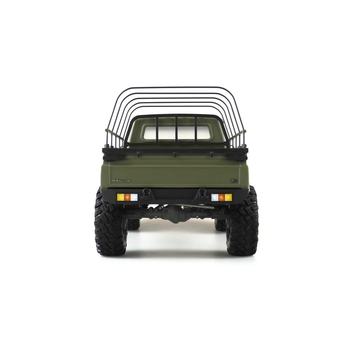 Amewi AMXRock RCX8BS Scale Crawler Pick-Up mattgrün 22474 im Maßstab 1:8 Crawler RTR – Rückansicht
