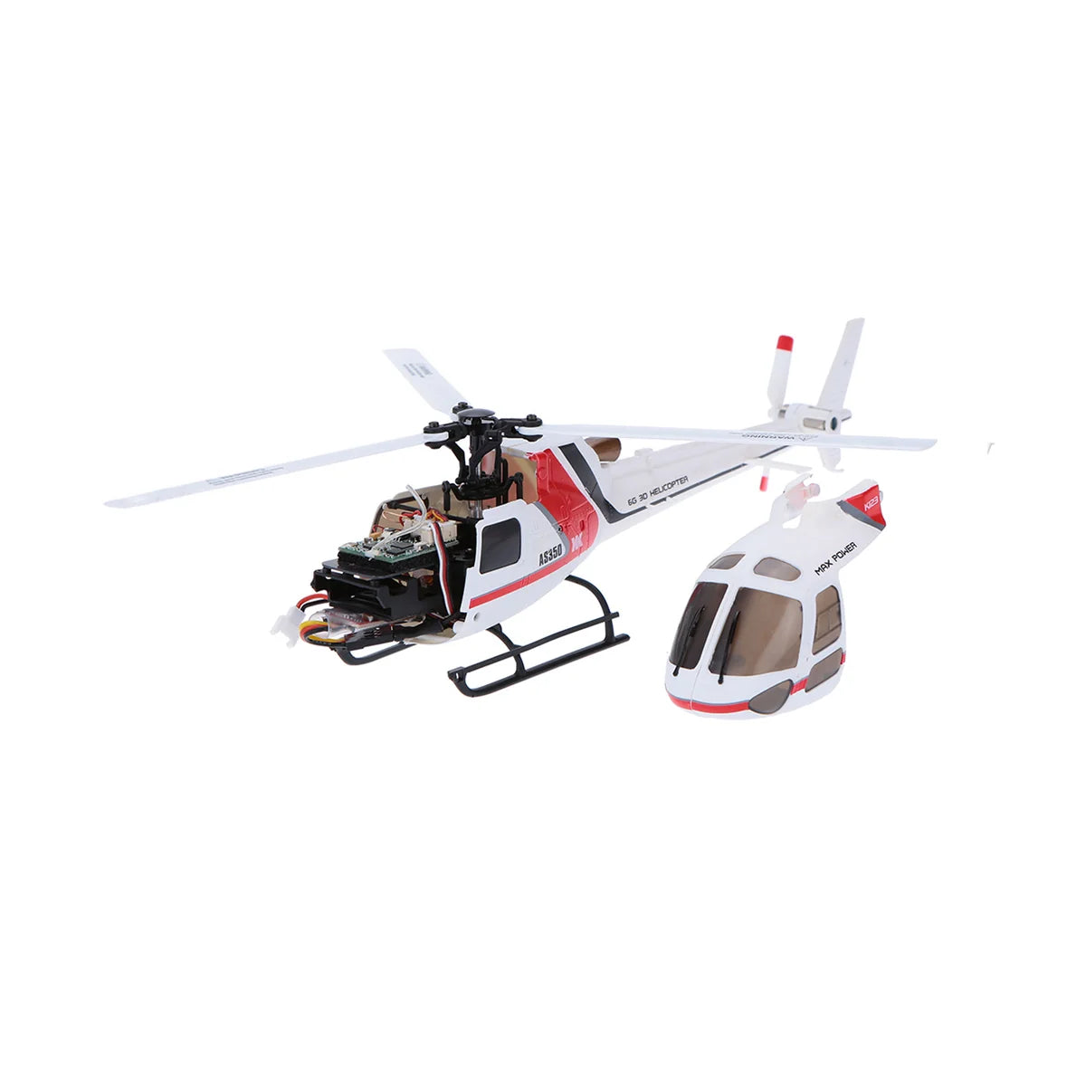 Amewi AS350 Helikopter brushless 3-Blatt 3D/6G Flybarless 25302 Helikopter RTF – Lieferumfang und Zubehör