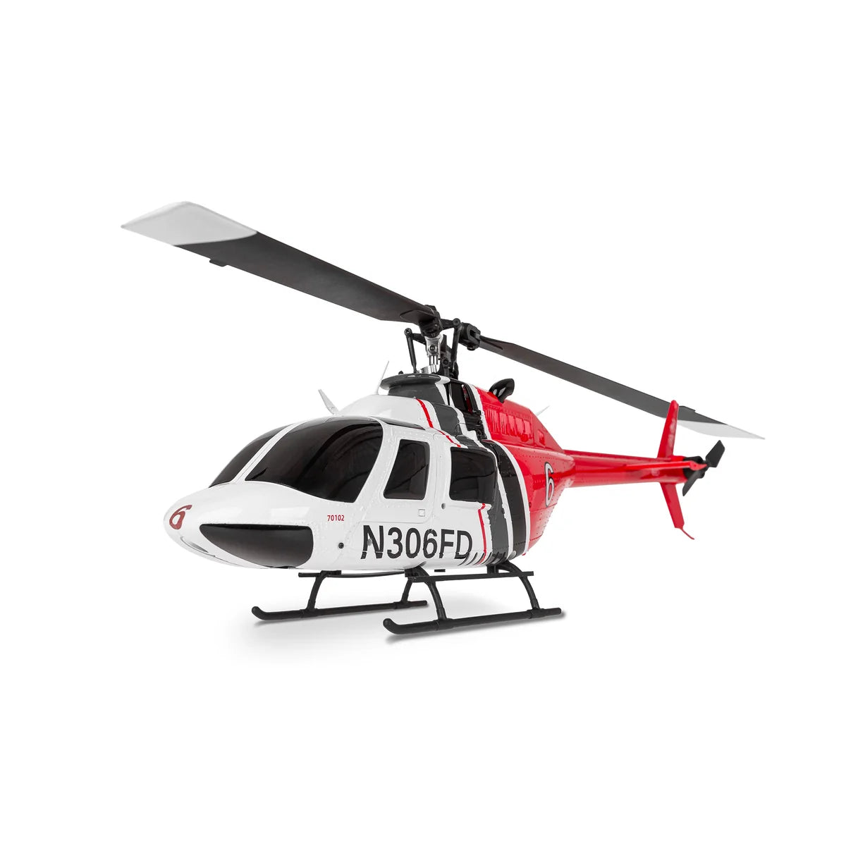 Amewi Bell 206 PRO brushless CP-Helikopter 6-Kanal 6G 25351 im Maßstab 1:34 Helikopter RTF – Seitenansicht