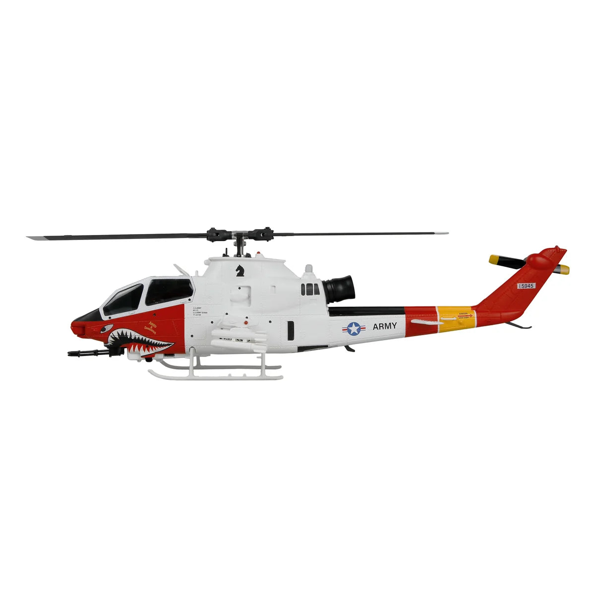 Amewi Bell AH-1 Arctic Cobra Helikopter 6-Kanal 3D/6G 25372 im Maßstab 1:34 Helikopter RTF – Seitenansicht