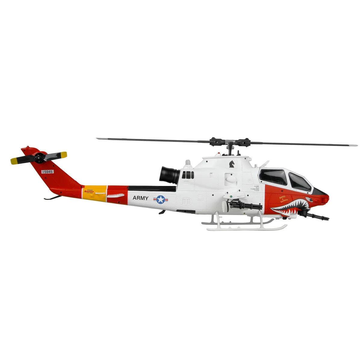 Amewi Bell AH-1 Arctic Cobra Helikopter 6-Kanal 3D/6G 25372 im Maßstab 1:34 Helikopter RTF – Seitenansicht