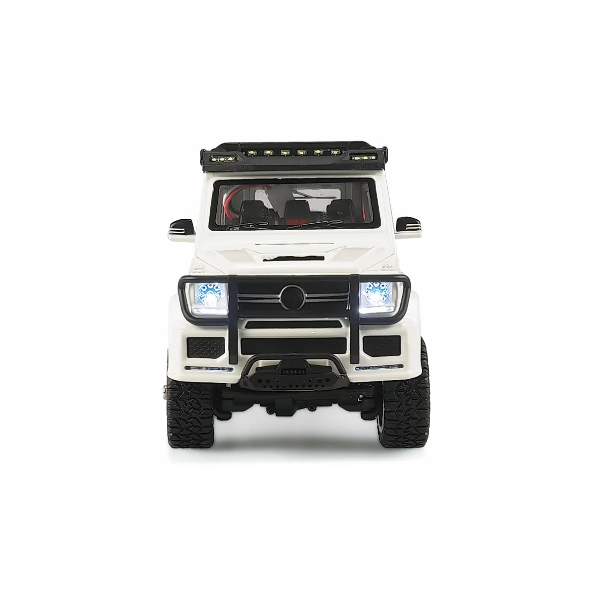 Amewi BRX24 Metall Scale Crawler 4WD Weiß 22661 im Maßstab 1:24 Crawler RTR – Frontansicht