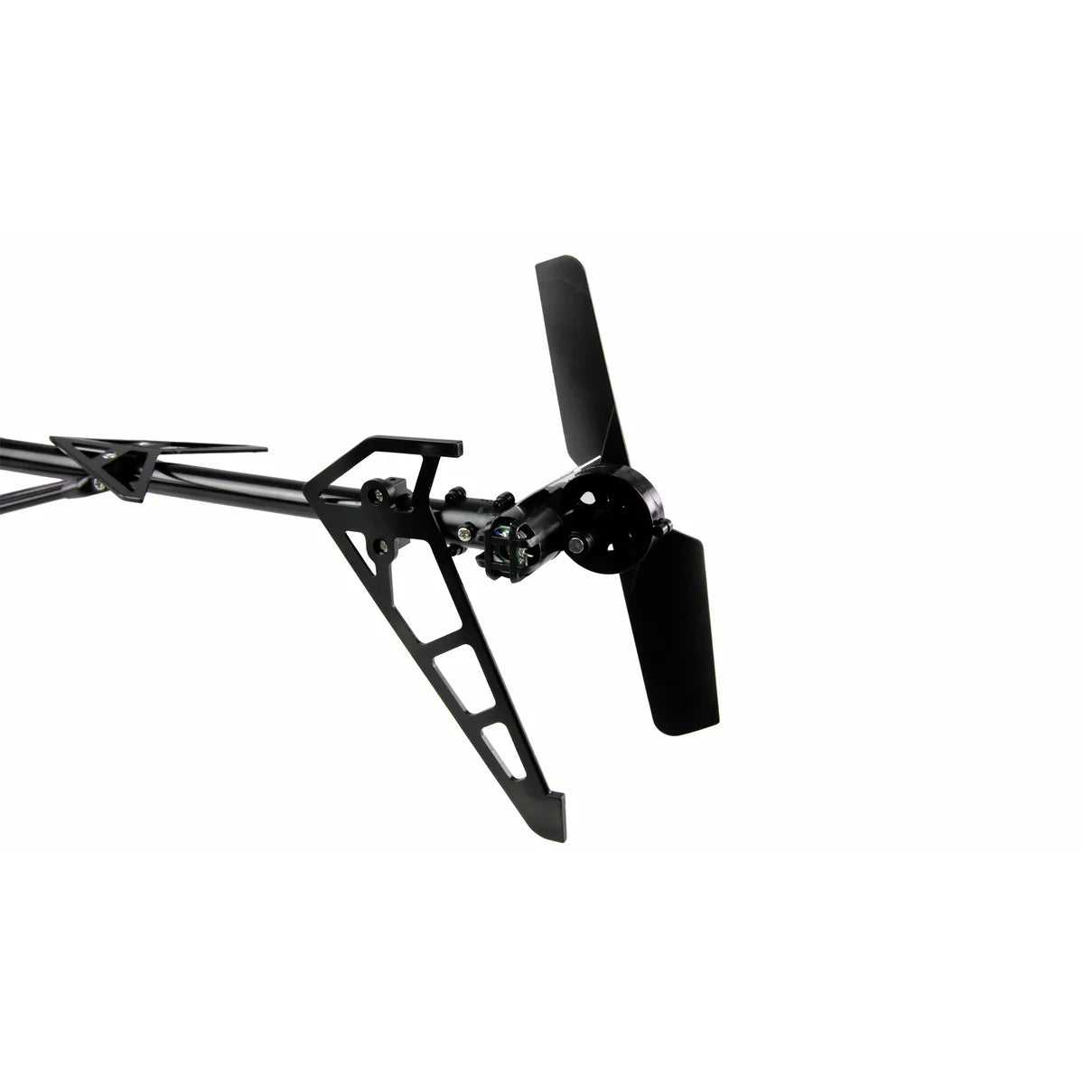 Amewi Buzzard Pro XL Helikopter V2 brushless 4-Kanal 25190 Helikopter RTF – Seitenansicht mit Rotorblättern und Landegestell