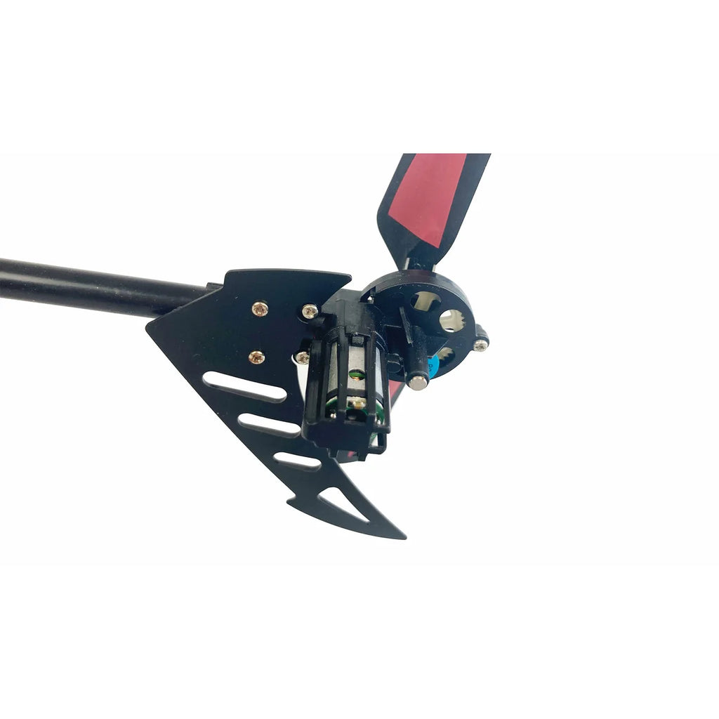 Amewi Buzzard V2 Single-Rotor-Helikopter 4-Kanal Rot 25316 Helikopter RTF – Detailansicht mit Rotor und Aufhängevorrichtung