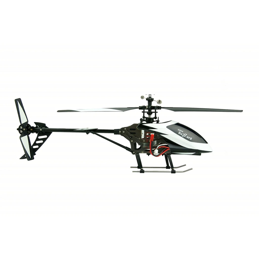 Amewi Buzzard V2 Single-Rotor-Helikopter 4-Kanal Weiß 25317 Helikopter RTF – Seitenansicht