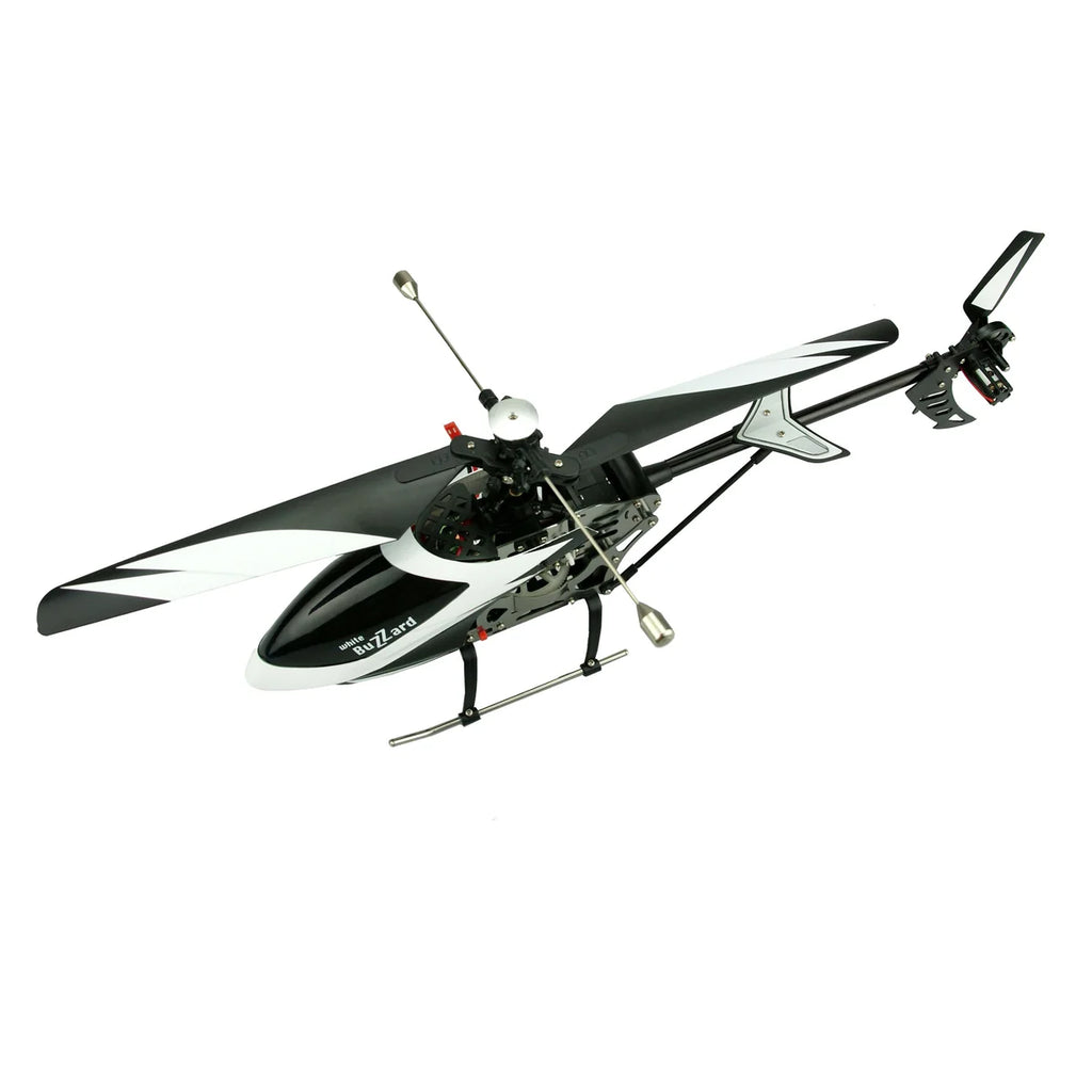 Amewi Buzzard V2 Single-Rotor-Helikopter 4-Kanal Weiß 25317 Helikopter RTF – Seitenansicht