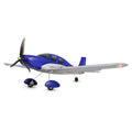 Amewi Cirrus SR22 brushless 520mm 4-Kanal 3D/6G Blau 24150 Flugzeug RTF – Seitenansicht mit Propeller, Fahrwerk und Leitwerk