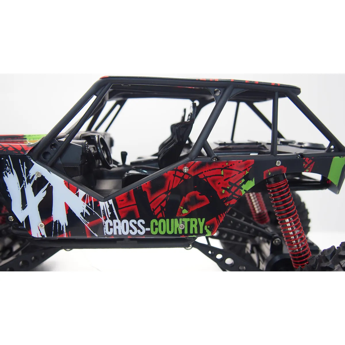 Amewi Crazy Rock Crawler 4WD Rot 22216 im Maßstab 1:10 Crawler RTR – Seitenansicht