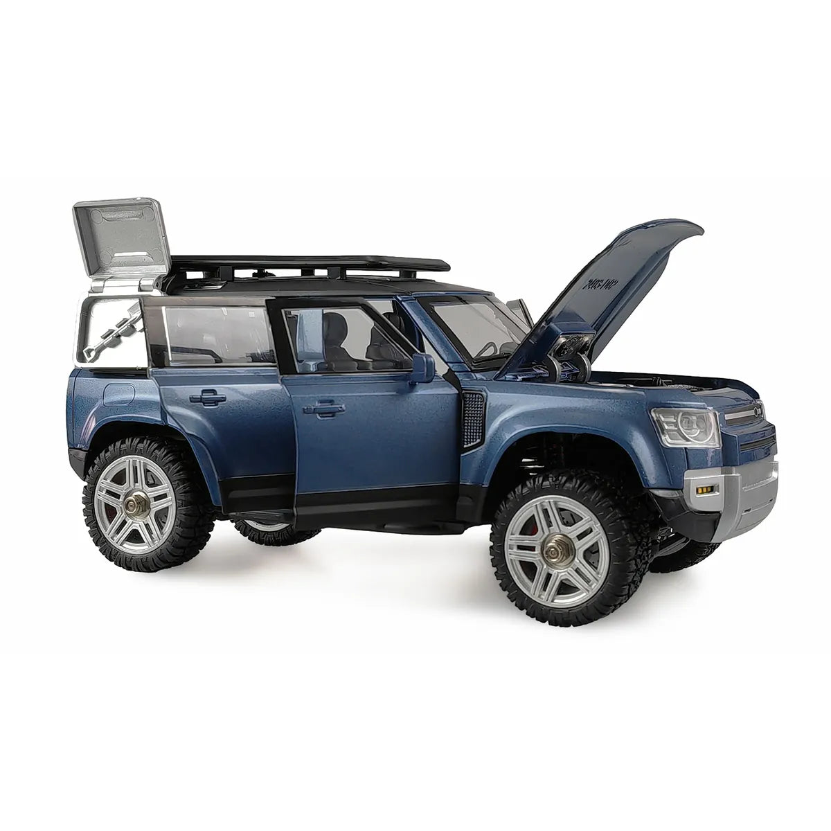 Amewi D110X24 Metall Scale Crawler 4WD Blau 22664 im Maßstab 1:24 Crawler RTR – Seitenansicht