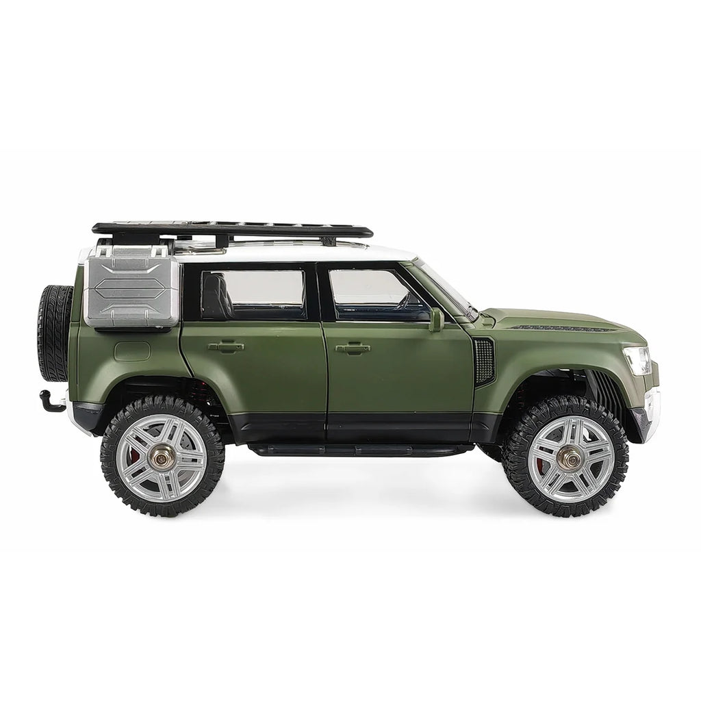 Amewi D110X24 Metall Scale Crawler 4WD Grün 22663 im Maßstab 1:24 Crawler RTR – Seitenansicht