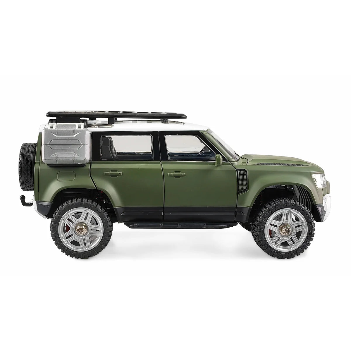 Amewi D110X24 Metall Scale Crawler 4WD Grün 22663 im Maßstab 1:24 Crawler RTR – Seitenansicht