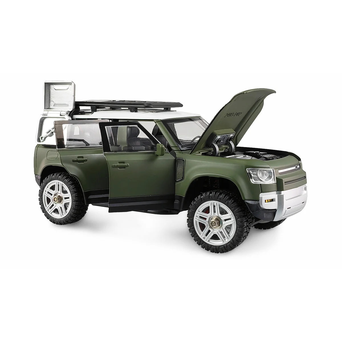 Amewi D110X24 Metall Scale Crawler 4WD Grün 22663 im Maßstab 1:24 Crawler RTR – Seitenansicht