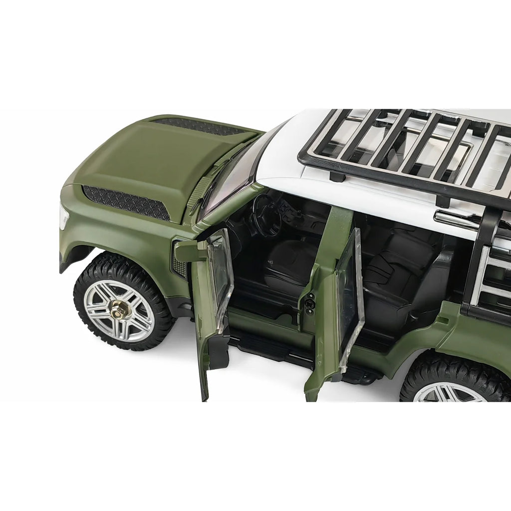 Amewi D110X24 Metall Scale Crawler 4WD Grün 22663 im Maßstab 1:24 Crawler RTR – Seitenansicht