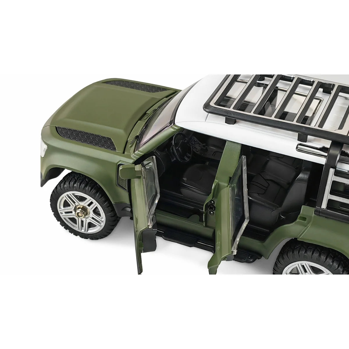 Amewi D110X24 Metall Scale Crawler 4WD Grün 22663 im Maßstab 1:24 Crawler RTR – Seitenansicht