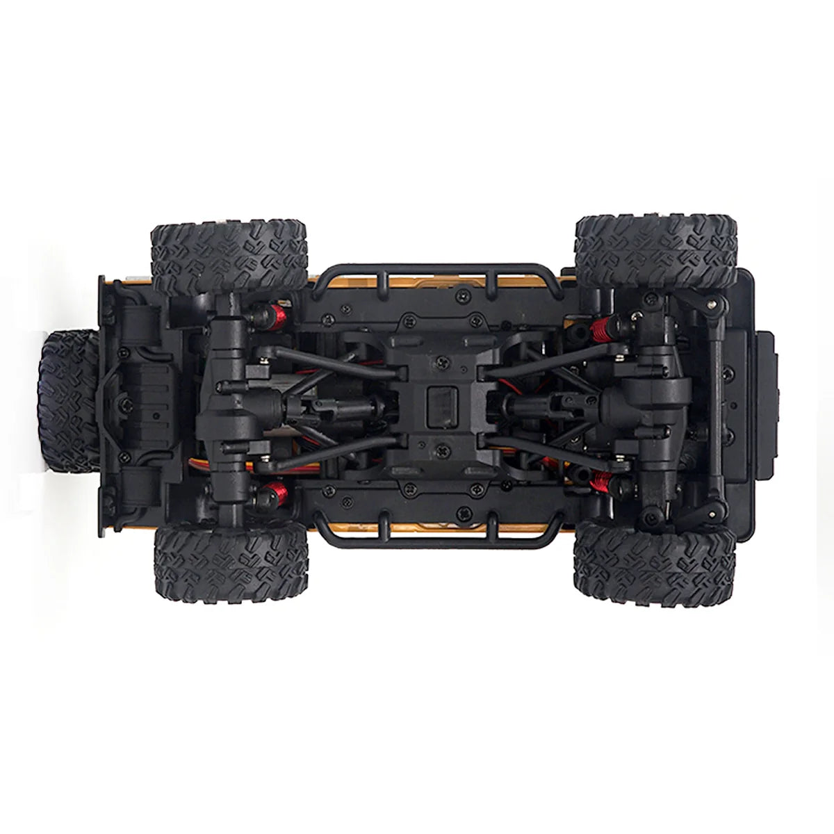 Amewi D90X28 Metall Scale Crawler 4WD Gelb 22567 im Maßstab 1:28 Crawler RTR – Draufsicht