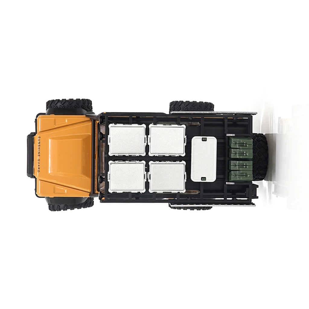 Amewi D90X28 Metall Scale Crawler 4WD Gelb 22567 im Maßstab 1:28 Crawler RTR – Draufsicht