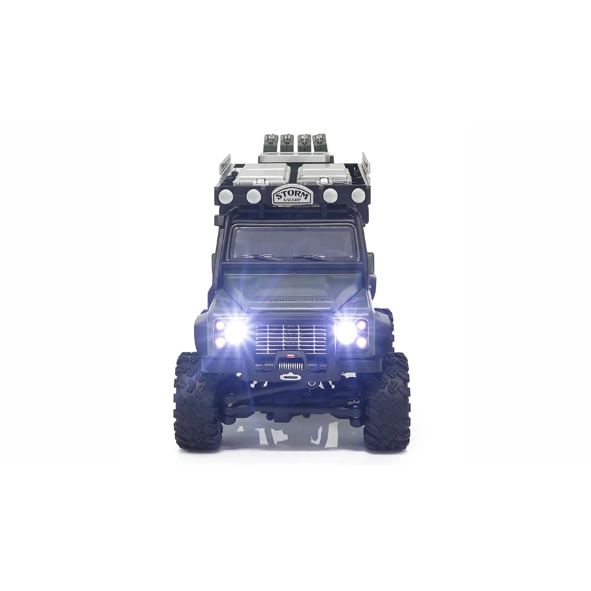 Amewi D90X28 Metall Scale Crawler 4WD Grün 22566 im Maßstab 1:28 Crawler RTR – Frontansicht
