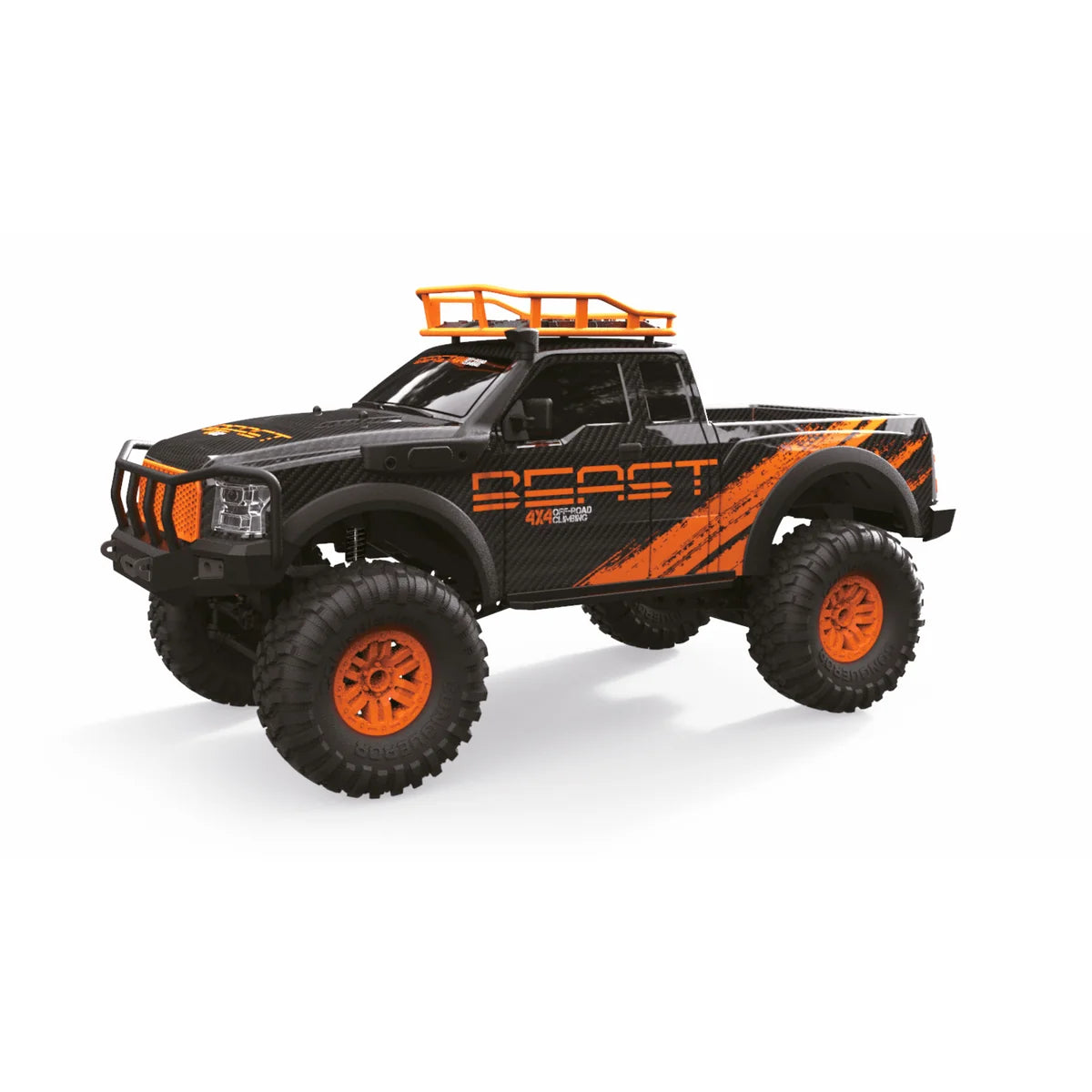 Amewi Dirt Climbing Beast Pick-up Crawler 4WD Schwarz/orange 22529 im Maßstab 1:10 Crawler RTR – Seitenansicht