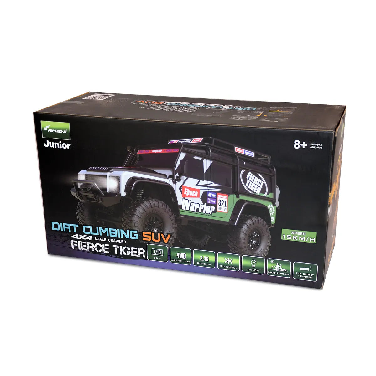 Amewi Dirt Climbing Fierce Tiger SUV Crawler 4WD 22590 im Maßstab 1:10 Panzer RTR – Verpackung
