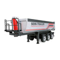 Amewi Dreiachs-Sattelauflieger mit Kippmulde Silber 22777 im Maßstab 1:18 Truck RTR – Seitenansicht