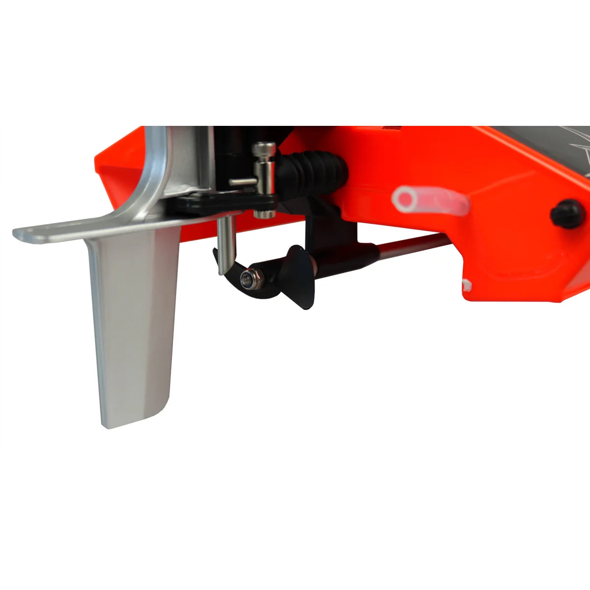 Amewi F1 Boot Mad Shark V2 brushless 26075 Speedboot ARTR – Detailansicht Antriebssystem mit Motor und Ruder