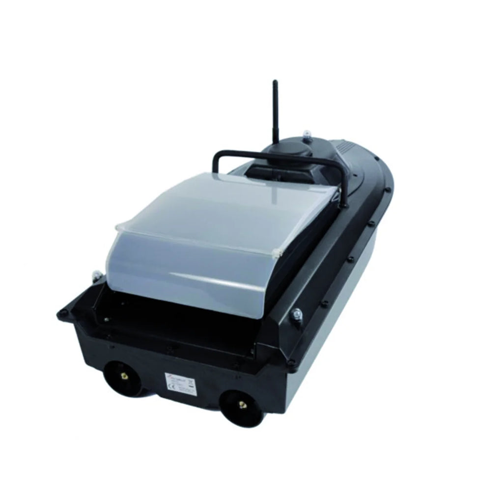 Amewi Futter-/Köderboot V3 620mm 26019 Futterboot RTR – Draufsicht mit Antenne und transparentem Deckel