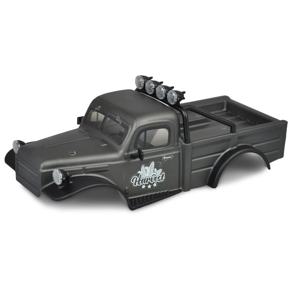 Amewi Harvest Lexan Karosserie matt grau für AMXRock AM18 015-18042 Crawler – Seitenansicht
