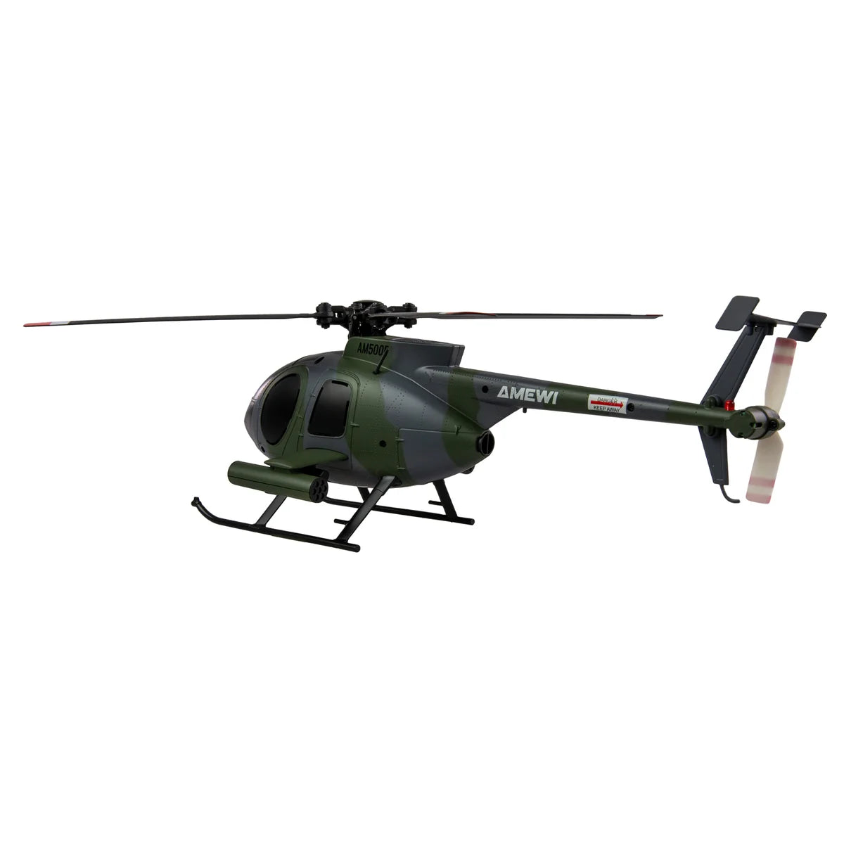 Amewi Hughes MD500 Helikopter Militär 4-Kanal 6G grau 25353 Helikopter RTF – Seitenansicht