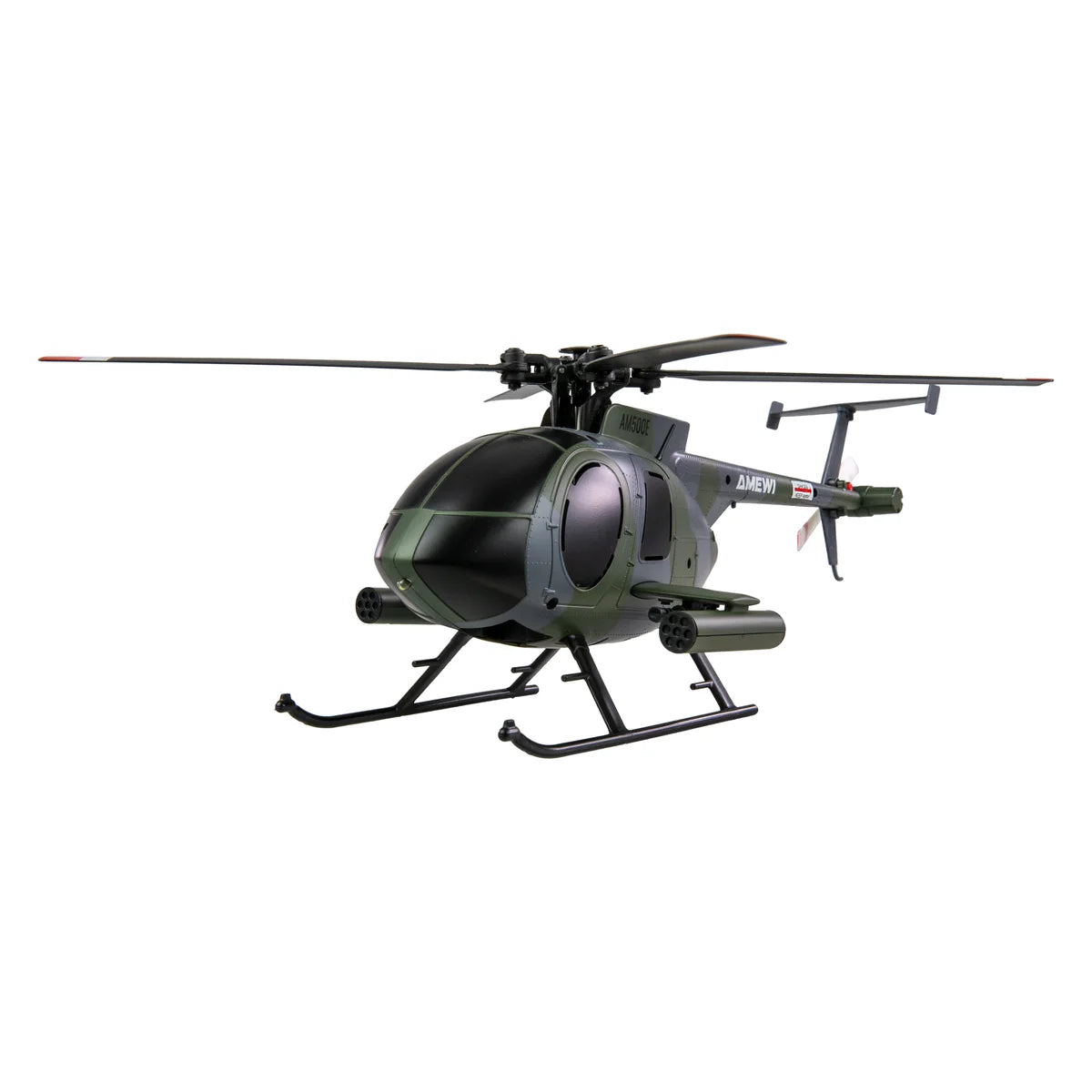 Amewi Hughes MD500 Helikopter Militär 4-Kanal 6G grau 25353 Helikopter RTF – Seitenansicht