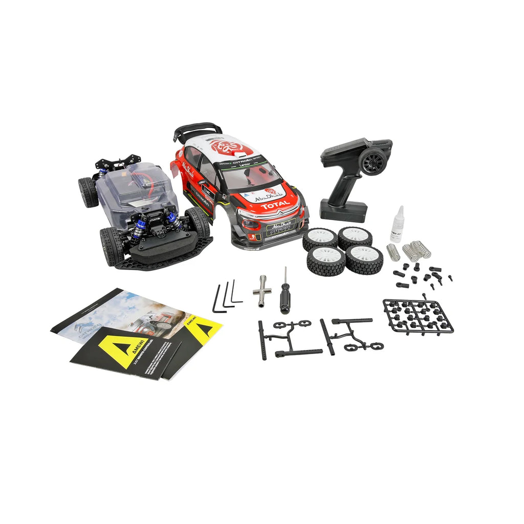 Amewi Hyper Go Citroen C3 WRC Rallye brushless 4WD 21145 im Maßstab 1:10 Onroad ARTR – Lieferumfang und Zubehör