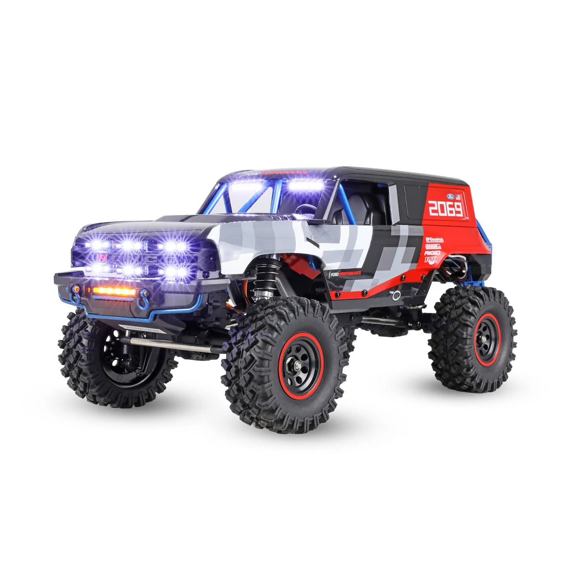 Amewi Hyper Go H18P Ford Bronco Baja 1000 brushless 22805 im Maßstab 1:18 Offroad RTR – Seitenansicht