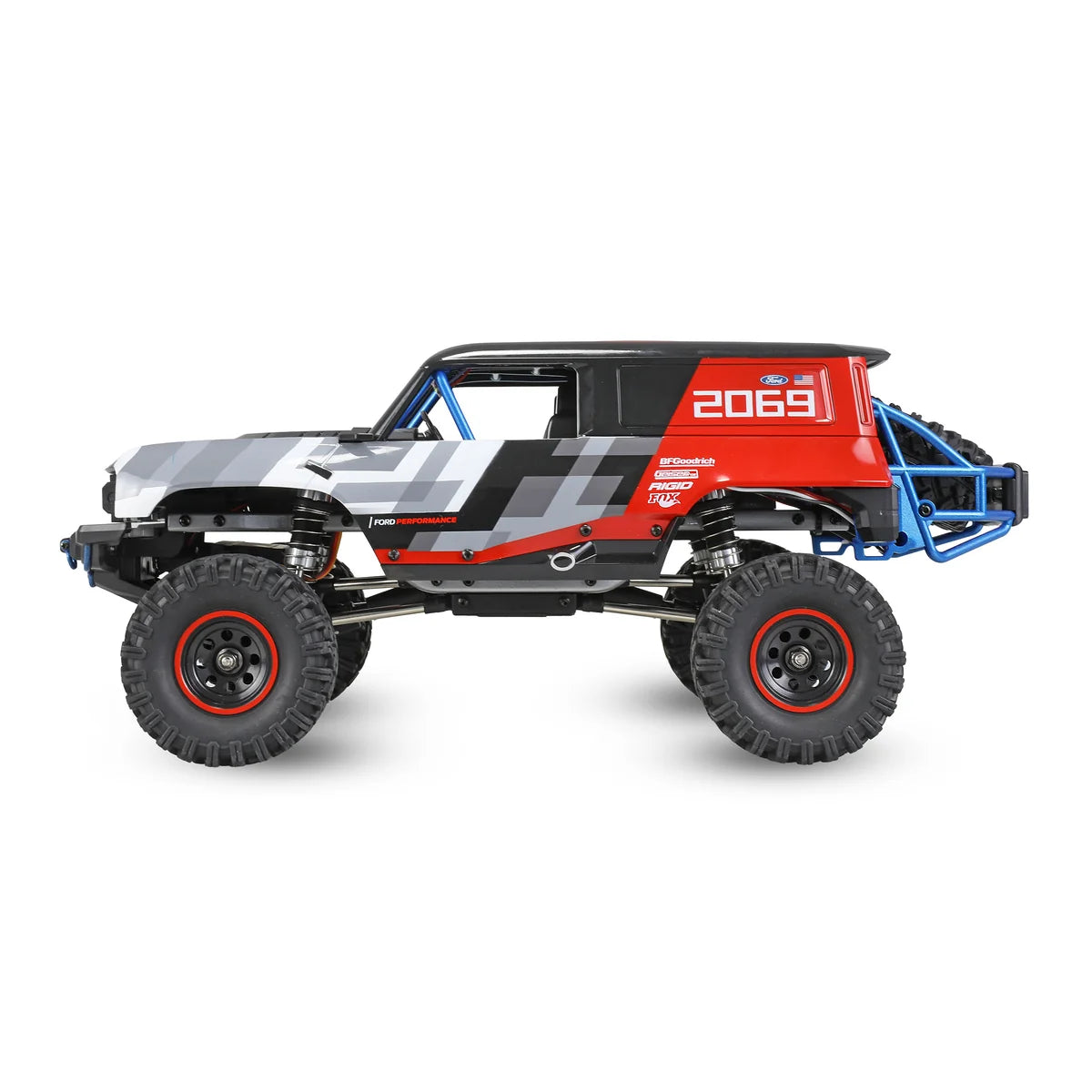 Amewi Hyper Go H18P Ford Bronco Baja 1000 brushless 22805 im Maßstab 1:18 Offroad RTR – Seitenansicht