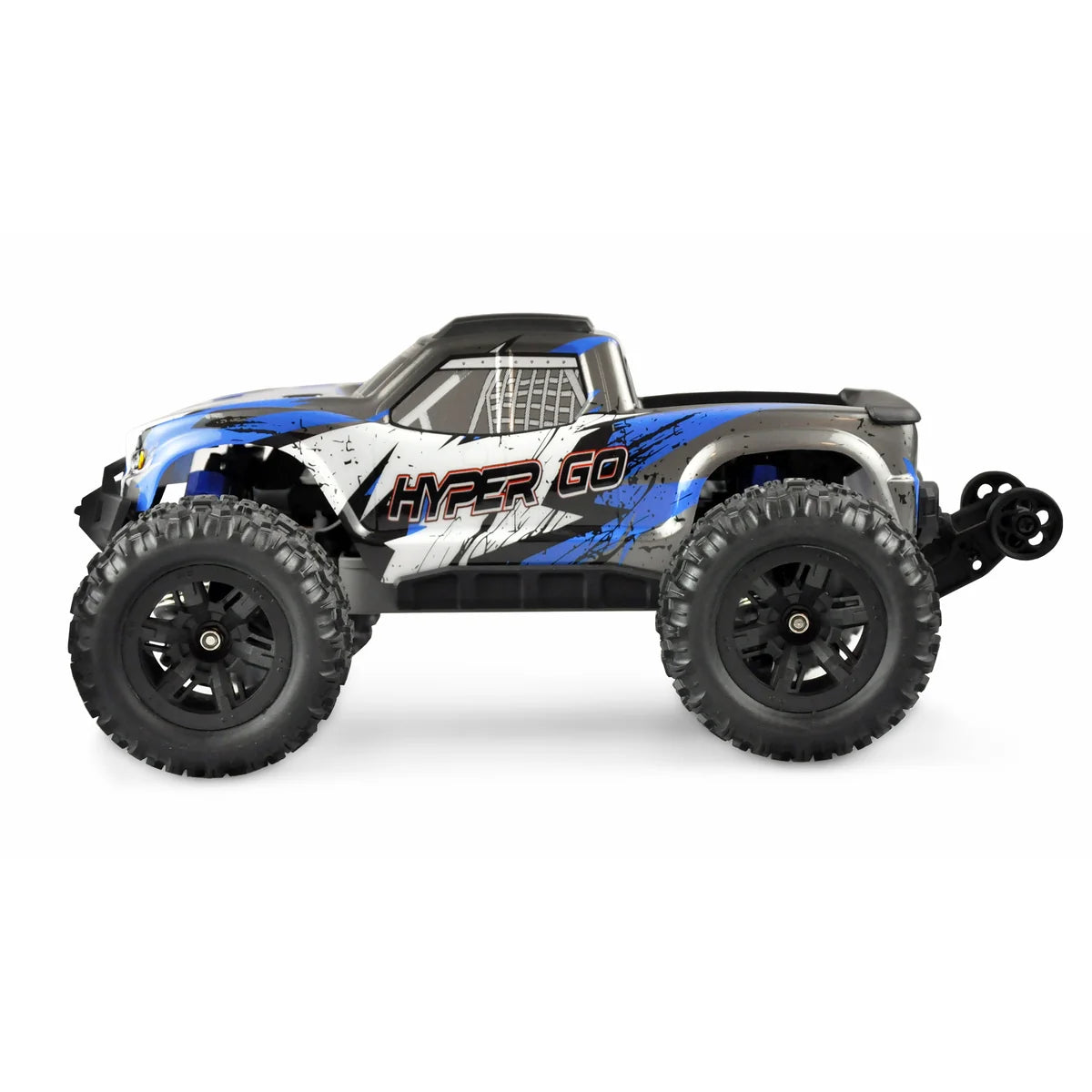 Amewi Hyper GO Monstertruck brushed 4WD mit GPS blau 22602 im Maßstab 1:16 Monster Truck RTR – Seitenansicht