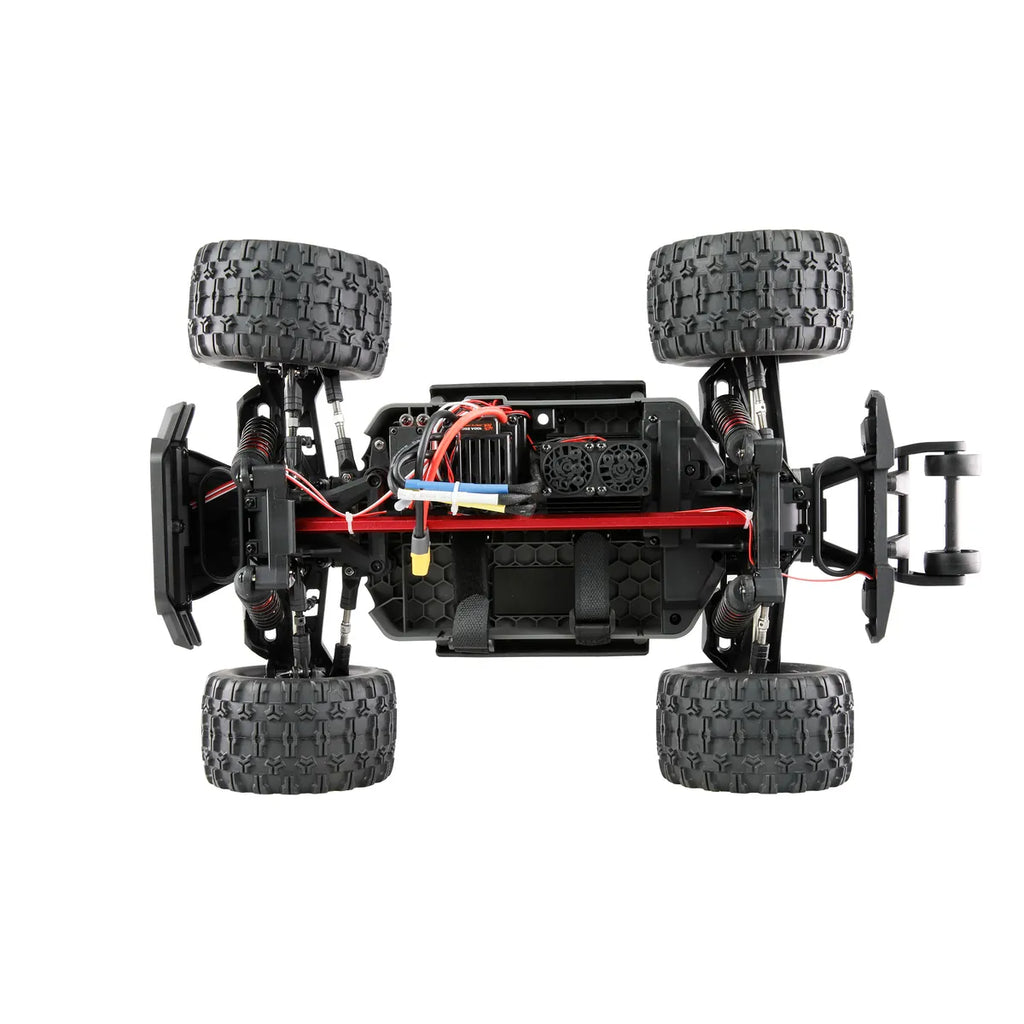 Amewi Hyper Go MTX10 Monstertruck Brushless Schwarz/blau 22688 im Maßstab 1:10 Monster Truck ARTR – Draufsicht
