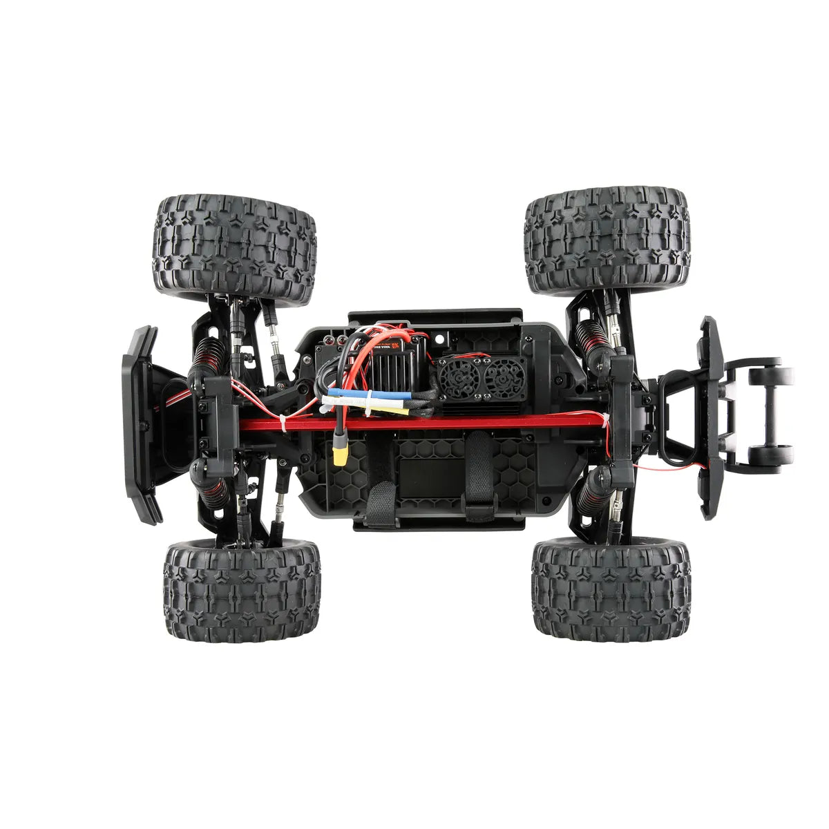 Amewi Hyper Go MTX10 Monstertruck Brushless Schwarz/blau 22688 im Maßstab 1:10 Monster Truck ARTR – Draufsicht