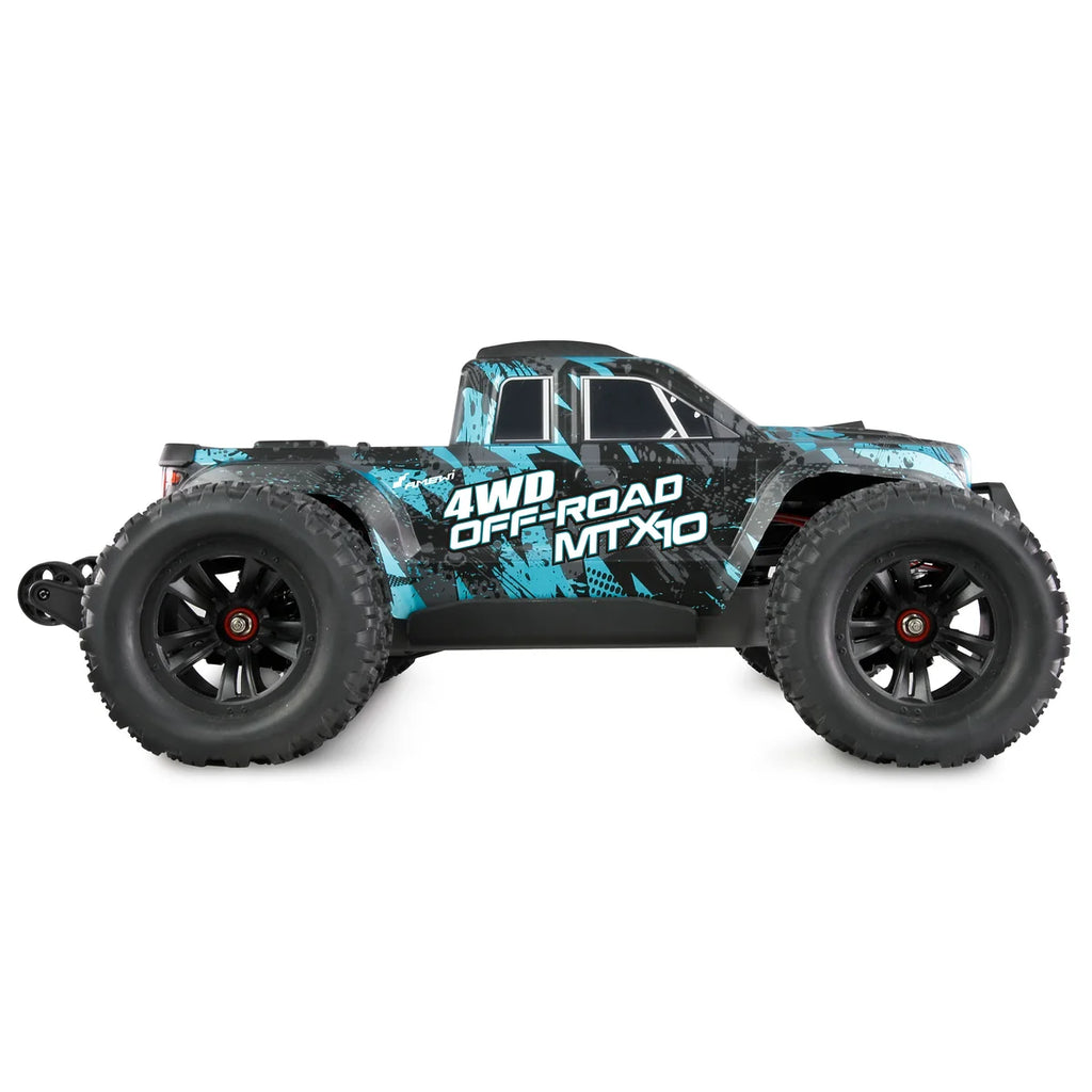 Amewi Hyper Go MTX10 Monstertruck Brushless Schwarz/blau 22688 im Maßstab 1:10 Monster Truck ARTR – Seitenansicht