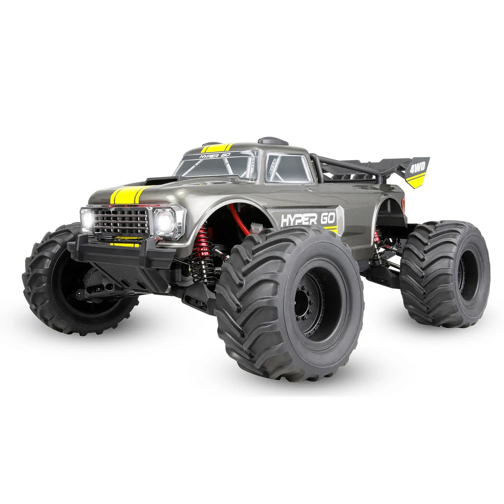 Amewi Hyper Go TX10 Truggy Brushless Grau 22771 im Maßstab 1:10 Offroad RTR – Seitenansicht mit großen Reifen und Spoiler