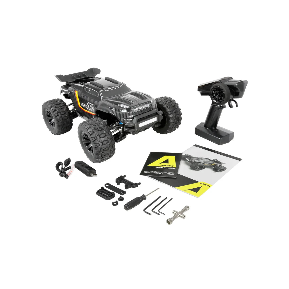 Amewi Hyper GO TX12 Truggy Brushless 22750 im Maßstab 1:12 Offroad RTR – Lieferumfang und Zubehör
